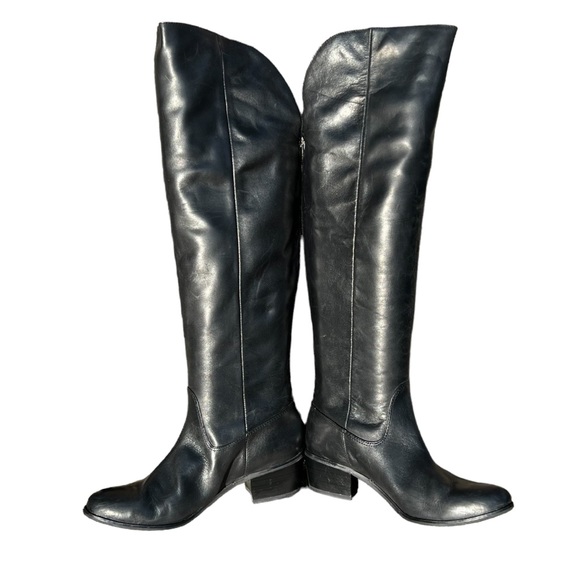 INC International Concepts Shoes Inc Black Leather Dress Tall Boot